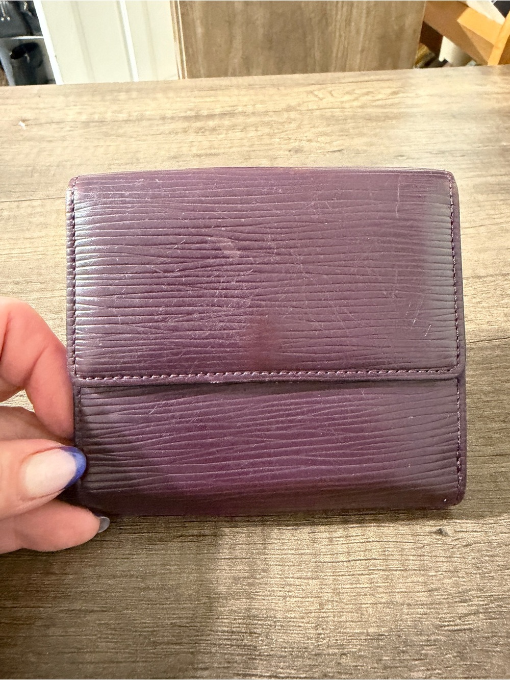 Louis Vuitton Purple Epi Leather Wallet